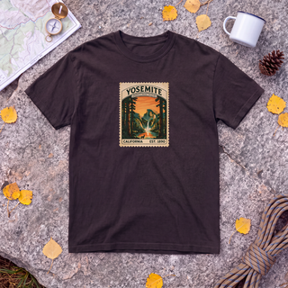 Yosemite National Park T-Shirt – Vintage Stamp Half Dome Tee