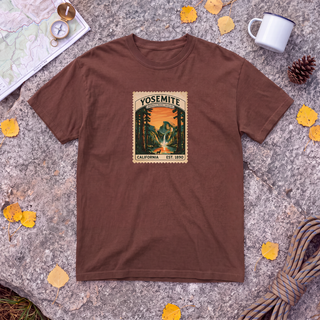 Yosemite National Park T-Shirt – Vintage Stamp Half Dome Tee