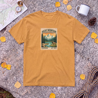 Rocky Mountain National Park T-Shirt – Vintage Stamp Elk Tee