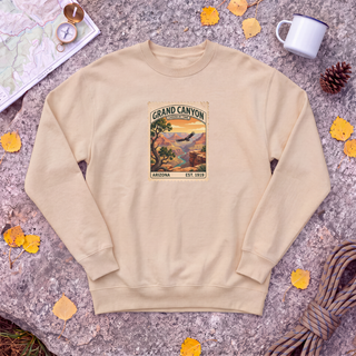 Grand Canyon National Park Sweatshirt – Vintage Stamp Canyon Crewneck