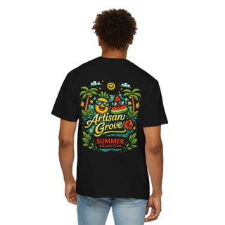 Summer Collection T‑Shirt — "Artisan Grove" Tropical Graphic