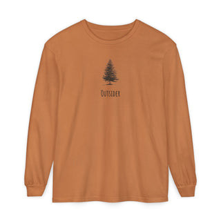 Outsider Tree Long Sleeve Tee — Minimal Nature Graphic T-Shirt