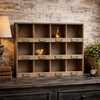 Rustic Wood Cubby Box