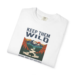 Keep Them Wild Graphic Short Sleeve T-Shirt — Retro Scenic Park Tee