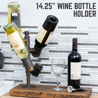 Industrial Pipe Wine Bottle Holder