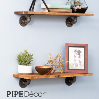 Double-Flange Pipe Shelf Brackets, 4 Pack (1/2 in. x 3.75 in.)