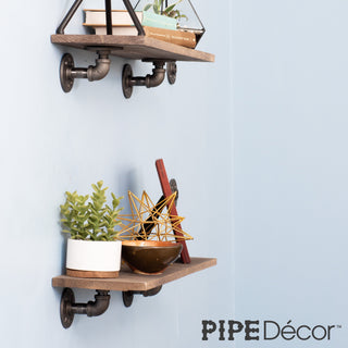 Double-Flange Pipe Shelf Brackets, 4 Pack (1/2 in. x 3.75 in.)
