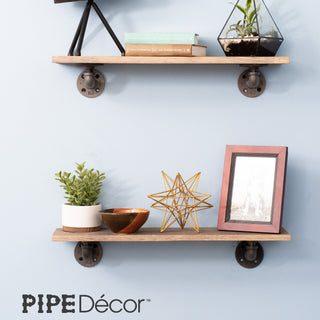 Double-Flange Pipe Shelf Brackets, 4 Pack (1/2 in. x 3.75 in.)