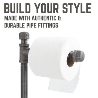 Freestanding Industrial Pipe Toilet Paper Holder, 28.75 in.