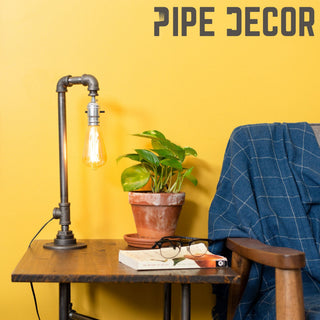 Industrial Pipe Reader Table Lamp