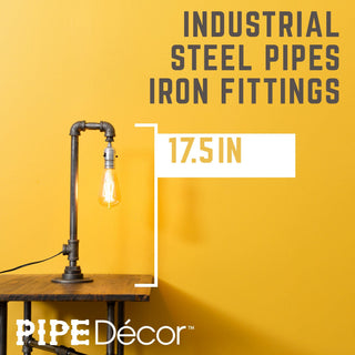 Industrial Pipe Reader Table Lamp