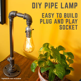 Industrial Pipe Reader Table Lamp
