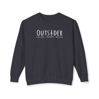 Outsider Crewneck Sweatshirt – Unisex Lightweight Pine Tree Hiking Sweatshirt
