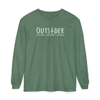 Outsider Pine Tree Long Sleeve T-Shirt – Unisex Nature Hiking Tee – Artisan Grove