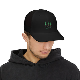 Artisan Grove Nature CollectionTrucker Cap-Embroidered Pine Trees Snapback Trucker Hat