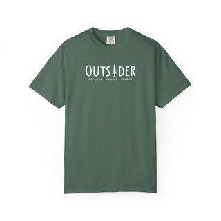Outsider Pine Tree T-Shirt – Unisex Heavyweight Garment-Dyed Hiking Tee