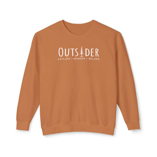 Outsider Crewneck Sweatshirt – Unisex Lightweight Pine Tree Hiking Sweatshirt