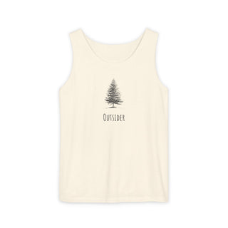 Outsider Tree Tank Top — Minimal Nature Graphic Tank