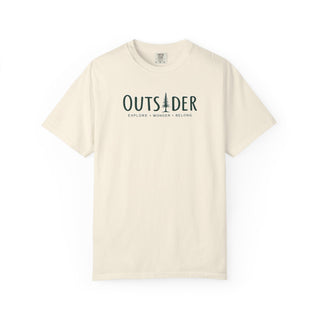 Outsider Pine Tree T-Shirt – Unisex Heavyweight Garment-Dyed Hiking Tee