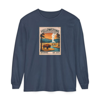 Yellowstone Wyoming Est. 1872 vintage stamp long sleeve shirt