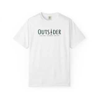 Outsider Pine Tree T-Shirt – Unisex Heavyweight Garment-Dyed Hiking Tee