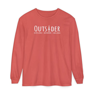 Outsider Pine Tree Long Sleeve T-Shirt – Unisex Nature Hiking Tee – Artisan Grove
