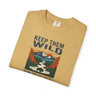 Keep Them Wild Graphic Short Sleeve T-Shirt — Retro Scenic Park Tee