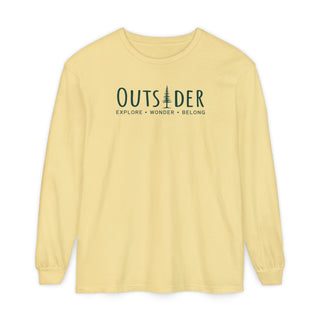 Outsider Pine Tree Long Sleeve T-Shirt – Unisex Nature Hiking Tee – Artisan Grove