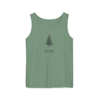Outsider Tree Tank Top — Minimal Nature Graphic Tank