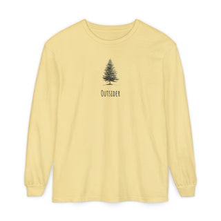 Outsider Tree Long Sleeve Tee — Minimal Nature Graphic T-Shirt
