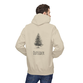Outsider Tree Hoodie — Minimal Nature Graphic Fleece Hoodie