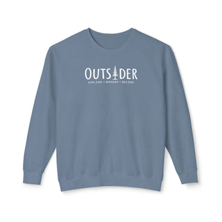 Outsider Crewneck Sweatshirt – Unisex Lightweight Pine Tree Hiking Sweatshirt