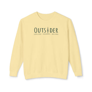 Outsider Crewneck Sweatshirt – Unisex Lightweight Pine Tree Hiking Sweatshirt
