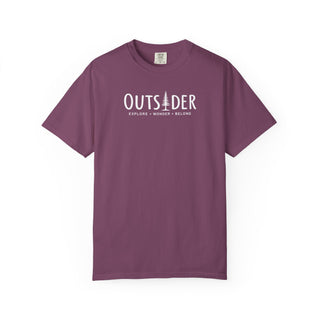 Outsider Pine Tree T-Shirt – Unisex Heavyweight Garment-Dyed Hiking Tee