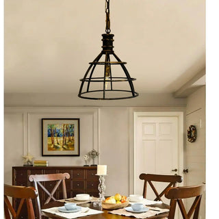 Black Iron Single Pendant Light