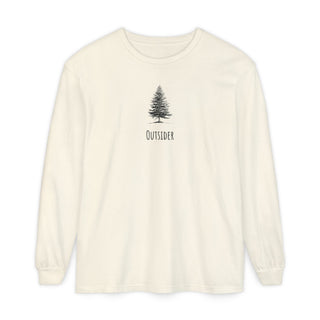 Outsider Tree Long Sleeve Tee — Minimal Nature Graphic T-Shirt