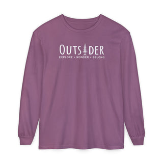 Outsider Pine Tree Long Sleeve T-Shirt – Unisex Nature Hiking Tee – Artisan Grove