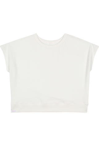 The Bateau Top - Natural with Pink Stitching