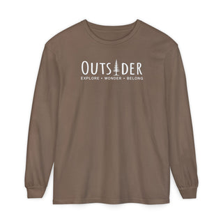 Outsider Pine Tree Long Sleeve T-Shirt – Unisex Nature Hiking Tee – Artisan Grove