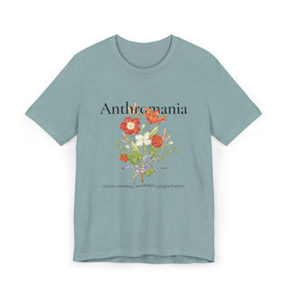 Anthromania Floral T‑Shirt — "I adore flowers" Botanical Graphic Tee