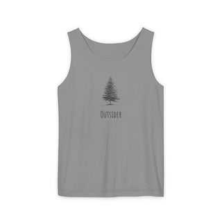 Outsider Tree Tank Top — Minimal Nature Graphic Tank