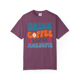 Artisan Grove Coffee and Be Awesome T-Shirt | Retro Colorful Coffee Tee