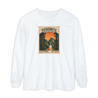 Yosemite Half Dome vintage stamp long sleeve tee