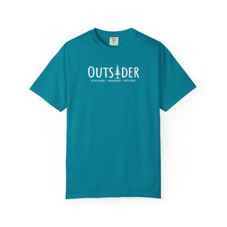 Outsider Pine Tree T-Shirt – Unisex Heavyweight Garment-Dyed Hiking Tee