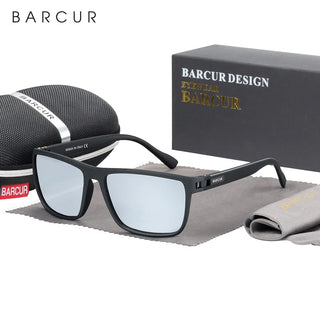 BARCUR Sports Polarized Sunglasses for Men Lightweight TR90 Square Fishing & Travel Eyewear UV400 Protection Men Accessory