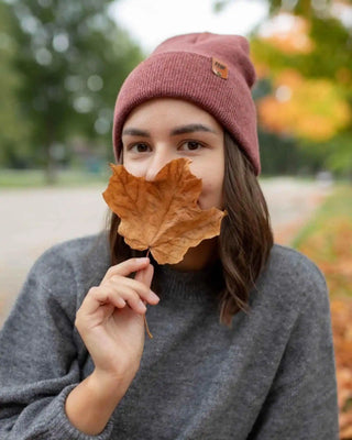 Classic Cuffed Beanie, Rusty Burgundy
