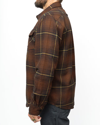 Burnt brown plaid cotton flannel shirt with 5 pockets – Artisan Grove fall layering