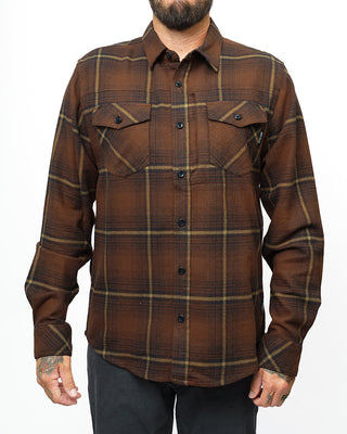 Burnt brown plaid cotton flannel shirt with 5 pockets – Artisan Grove fall layering