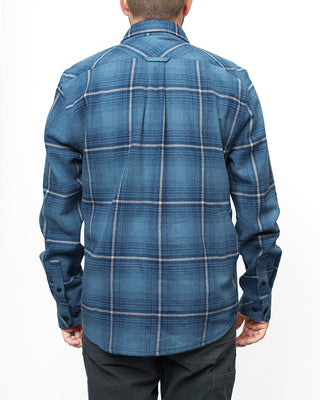 Pale blue plaid cotton flannel shirt with 5 pockets – Artisan Grove fall layering