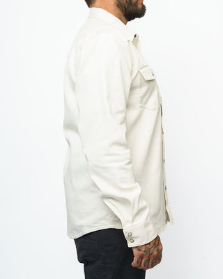 Natural cream heavyweight pearl snap twill shirt – Artisan Grove